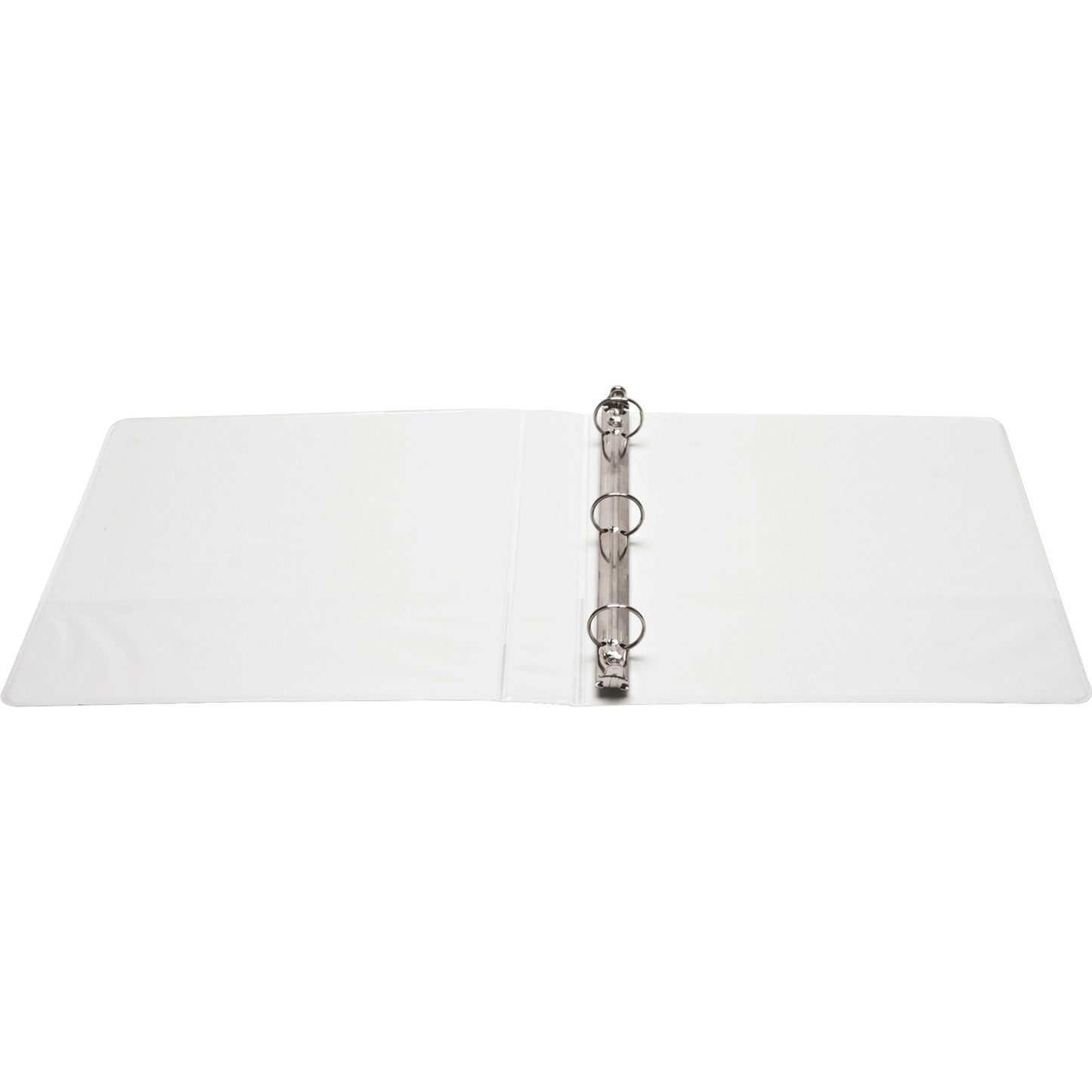 Business Source Round-ring View Binder, 1", Letter, 8 1/2" x 11", 225 Sheet Capacity, White (BSN09953)