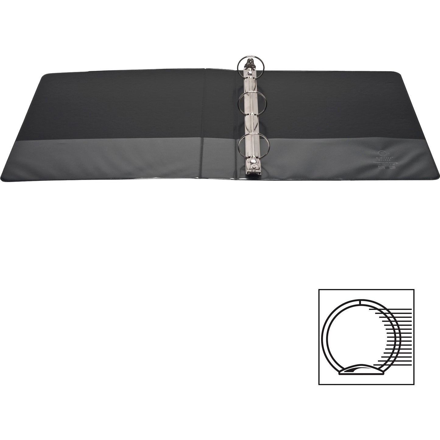 Business Source Round-ring View Binder, 1 1/2", Letter, 8 1/2" x 11", 350 Sheet Capacity, Black (BSN09954)
