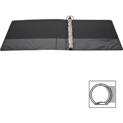 Business Source Round-ring View Binder, 1 1/2", Letter, 8 1/2" x 11", 350 Sheet Capacity, Black (BSN09954)