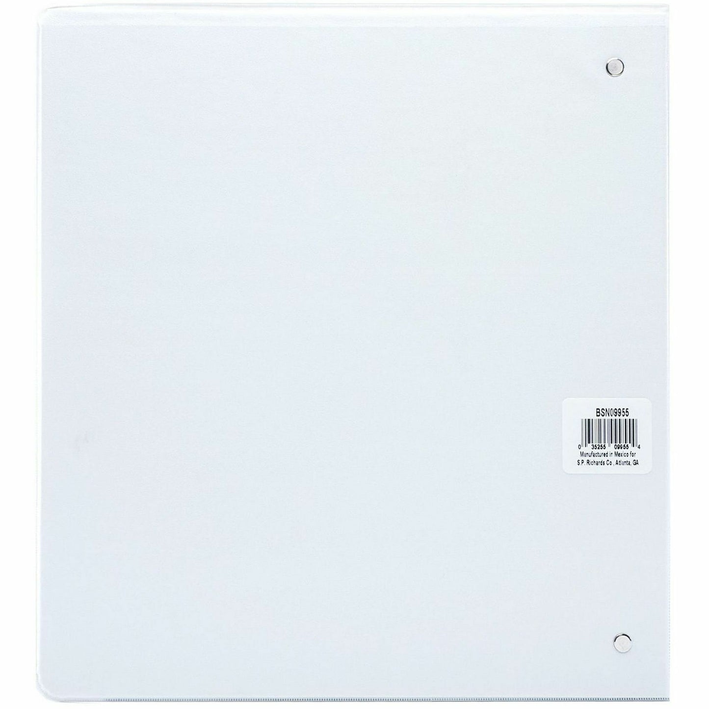 Business Source Round-ring View Binder, 1 1/2", Letter, 8 1/2" x 11", 350 Sheet Capacity, White (BSN09955)