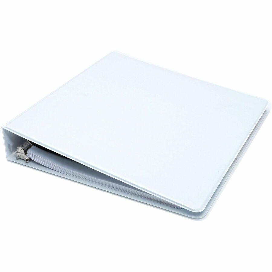 Business Source Round-ring View Binder, 1 1/2", Letter, 8 1/2" x 11", 350 Sheet Capacity, White (BSN09955)