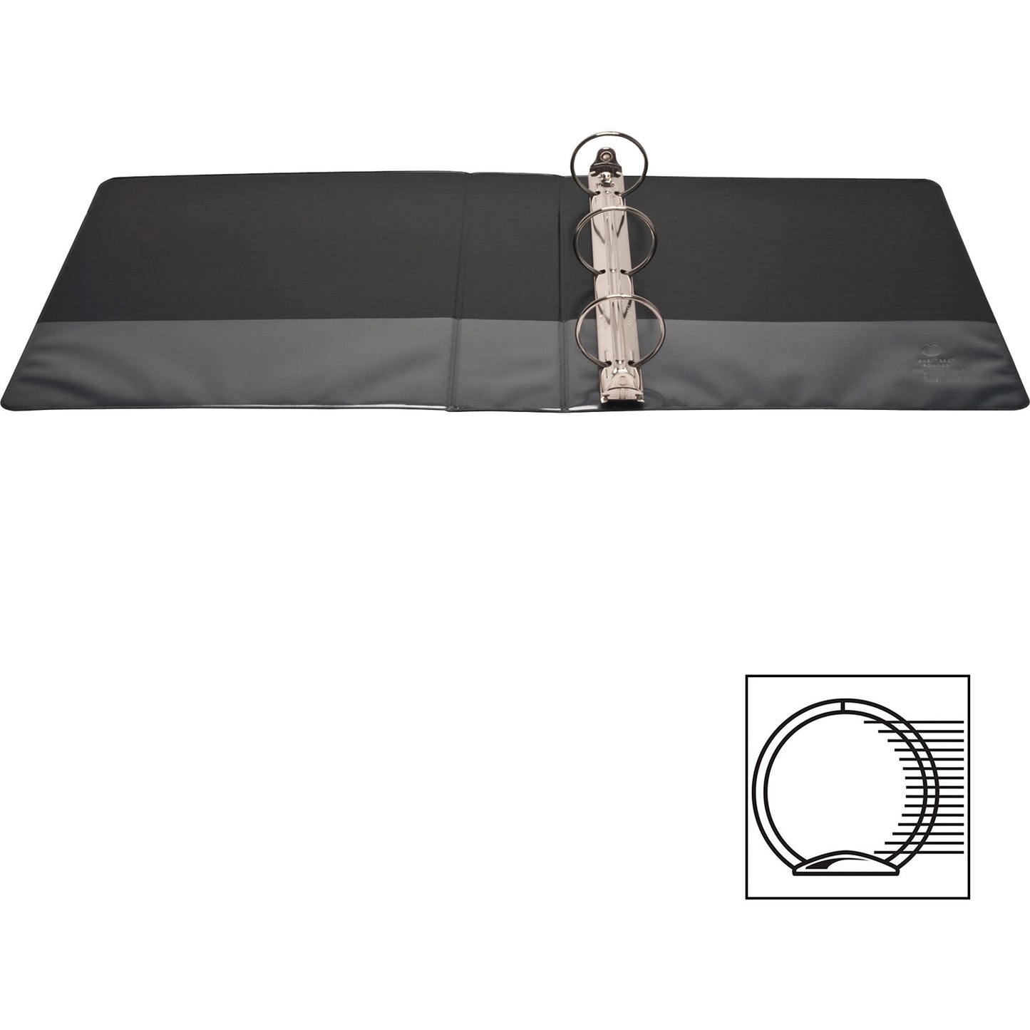 Business Source Round-ring View Binder, 2", Letter, 8 1/2" x 11", 475 Sheet Capacity, Black (BSN09956)