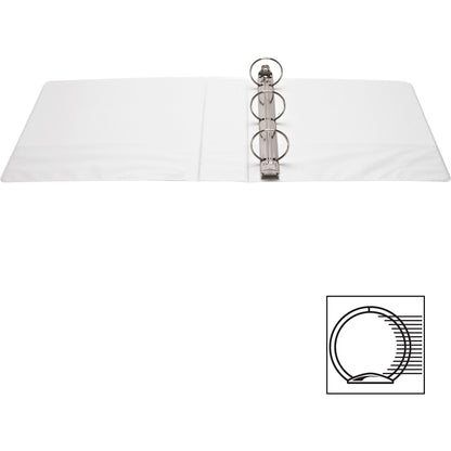 Business Source Round-ring View Binder, 2", Letter, 8 1/2" x 11", 475 Sheet Capacity, White (BSN09957)