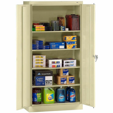 Tennsco Putty Standard Cabinet, 36" x 18" x 72", 5 x Shelf(ves), 2 x Standard Door(s) (TNN1470PY)