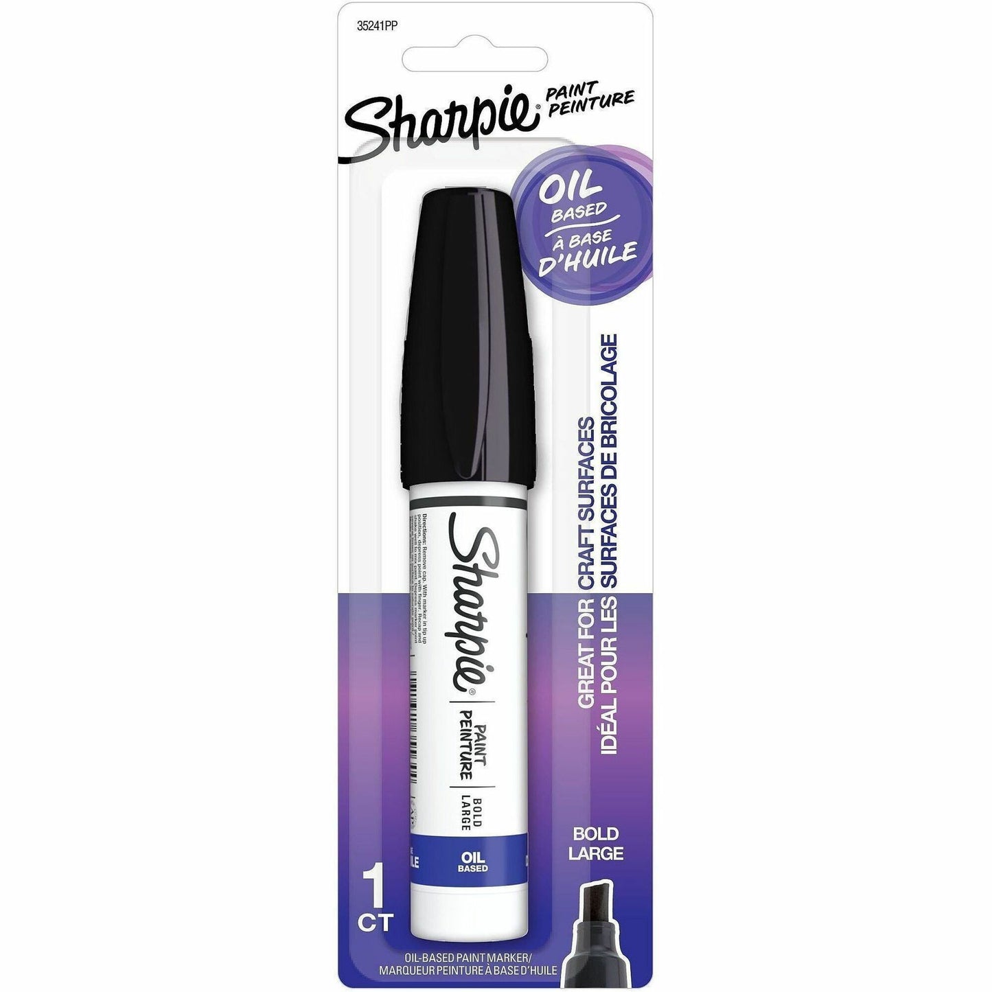 Sharpie Oil-Based Paint Marker, Bold Point, Black Ink (SAN35241PPPK)