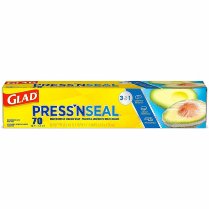 Glad 70 Square Foot Press'n Seal Food Plastic Wrap, 11.80" x 71.10 ft (CLO70441EA)
