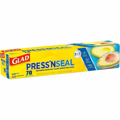 Glad 70 Square Foot Press'n Seal Food Plastic Wrap, 11.80" x 71.10 ft (CLO70441EA)