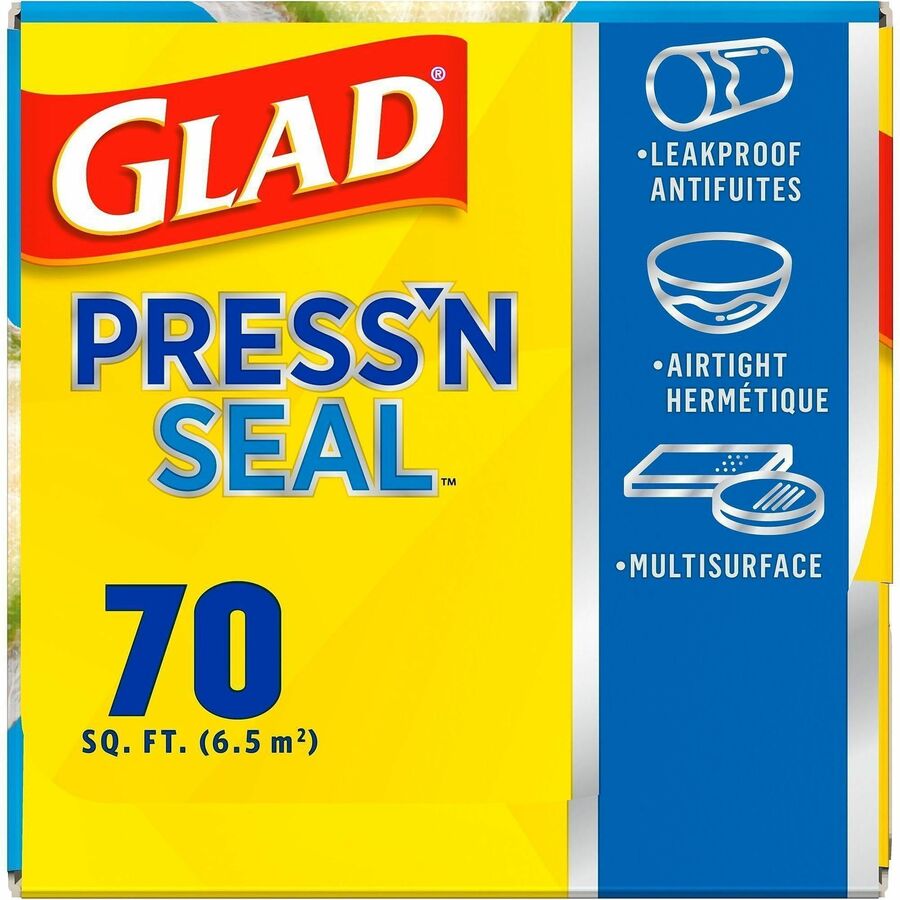 Glad 70 Square Foot Press'n Seal Food Plastic Wrap, 11.80" x 71.10 ft (CLO70441EA)