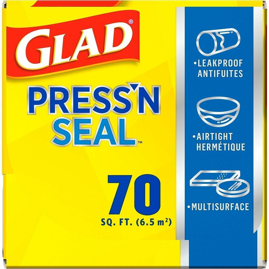 Glad 70 Square Foot Press'n Seal Food Plastic Wrap, 11.80" x 71.10 ft (CLO70441EA)