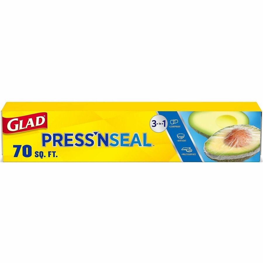 Glad 70 Square Foot Press'n Seal Food Plastic Wrap, 11.80" x 71.10 ft (CLO70441EA)