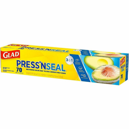 Glad 70 Square Foot Press'n Seal Food Plastic Wrap, 11.80" x 71.10 ft (CLO70441EA)