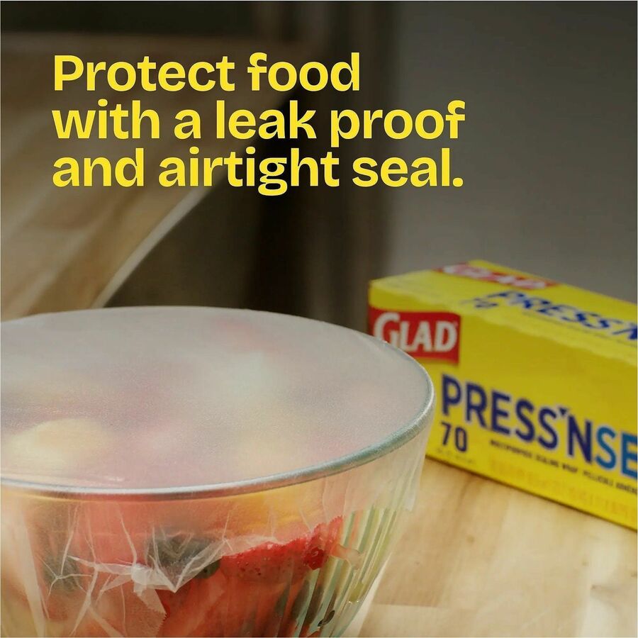 Glad 70 Square Foot Press'n Seal Food Plastic Wrap, 11.80" x 71.10 ft (CLO70441EA)