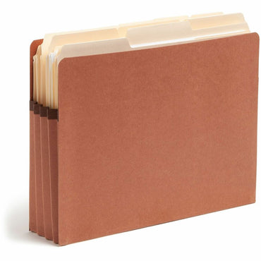 Smead Straight Tab Cut Letter Recycled File Pocket, 8 1/2" x 11", 3 1/2" Expansion, Redrope, 25/Box (SMD73610)