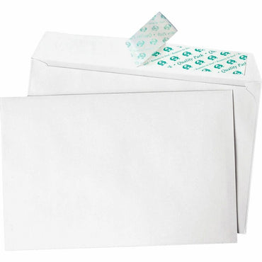 Quality Park Greeting Card/Invitation Envelope, A-9, Square Flap, Redi-Strip Adhesive Closure, 5.75 x 8.75, White, 100/Box (QUA10750)