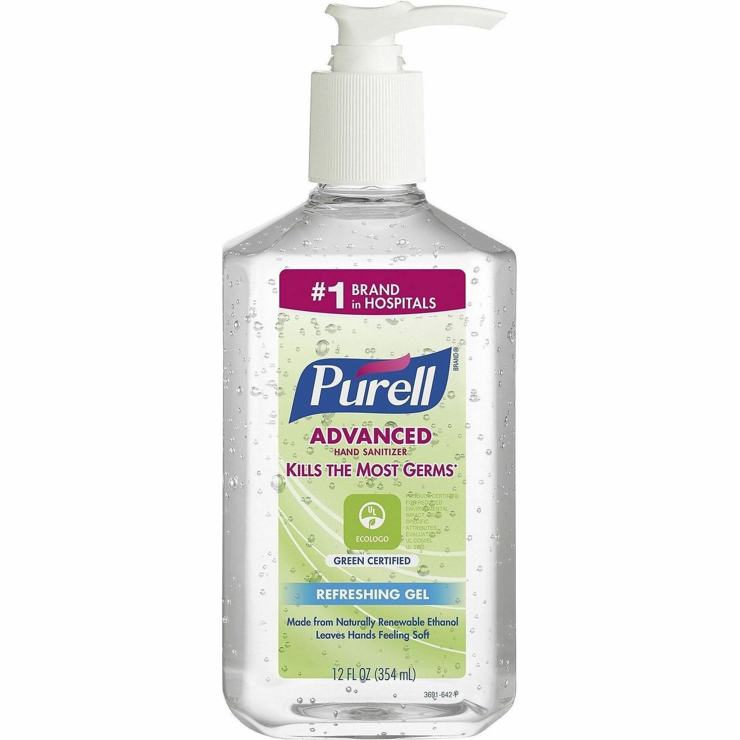 PURELL Hand Sanitizer Gel, Fragrance-free Scent, 12 fl oz, Pump Bottle Dispenser (GOJ369112)