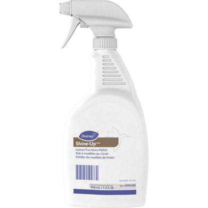 Diversey Shine-Up Lemon Furniture Polish, Ready-To-Use Spray, 32 fl oz, Lemon Scent (DVO4995480)
