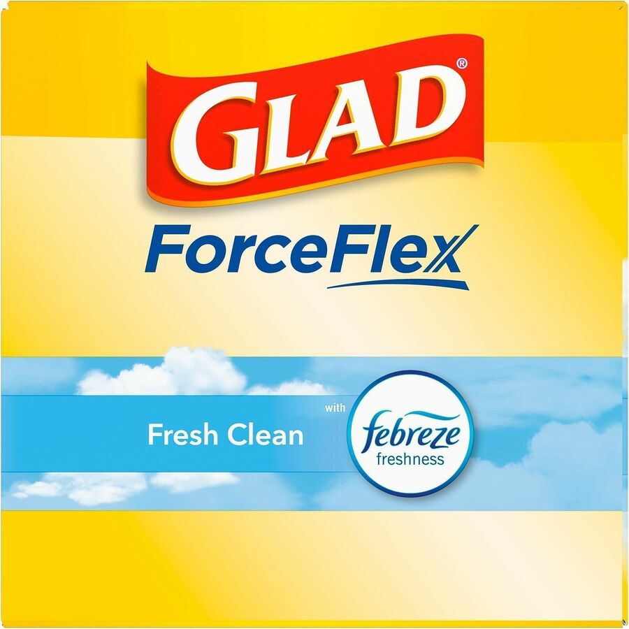 Glad ForceFlex Tall Kitchen Drawstring Trash Bags, 13 gal Capacity, 1.05 mil, 40/Box (CLO78361BX)