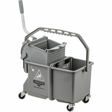 Unger Dual Compartment Mop Bucket, 4 gal, Gray (UNGCOMSG)