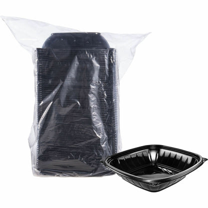 Dart 32 oz (946 ml) Square PP Bowl, Black, 63/Pack (DCCB32SBPK)