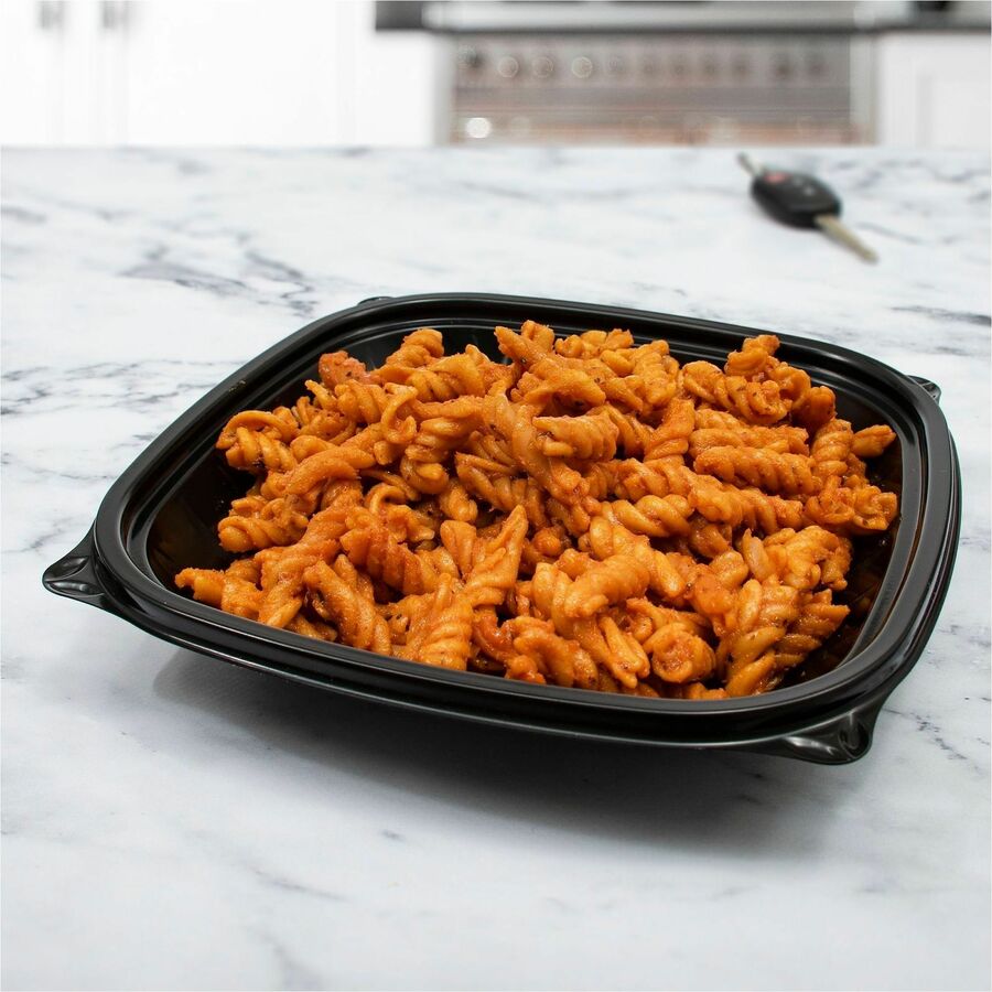 Dart 32 oz (946 ml) Square PP Bowl, Black, 63/Pack (DCCB32SBPK)