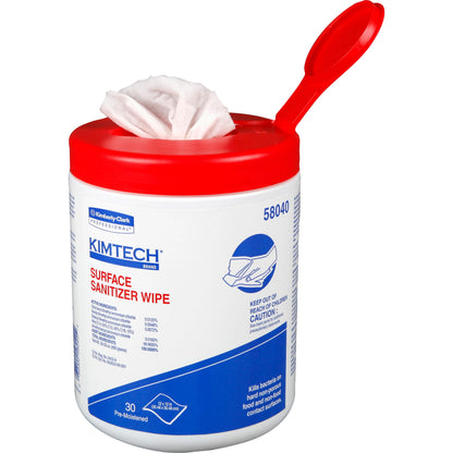 KIMTECH Prep Surface Sanitizer Wipes, 30/Tub  (KCC58040)