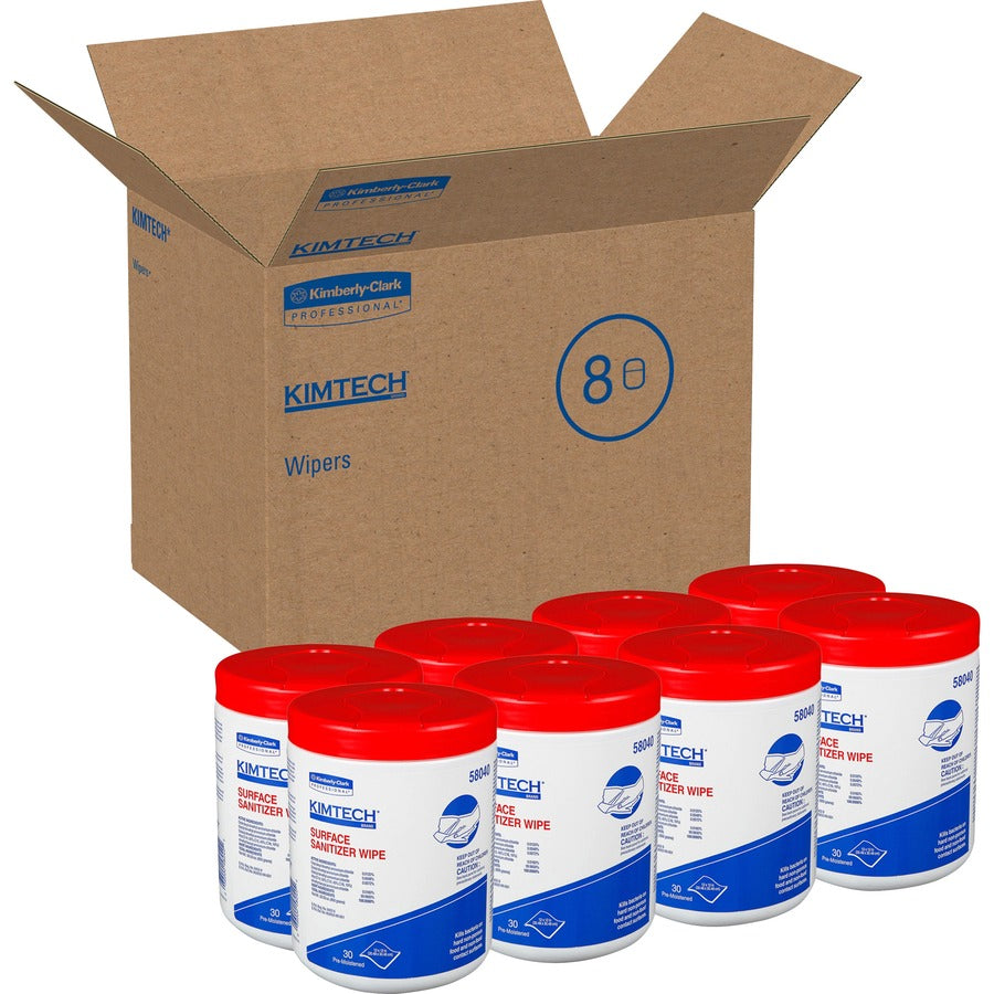 KIMTECH Prep Surface Sanitizer Wipes, 30/Tub  (KCC58040)