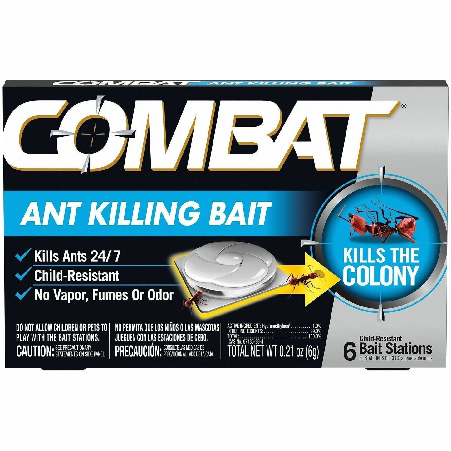 Combat Bait Stations Ant Killer, 0.21 oz, 6/Box (DIA45901)