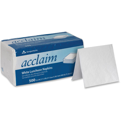 Dixie 1/4-Fold Luncheon Napkin by GP Pro, 1 Ply, Quarter-fold, 12.50" x 11.50", White, 500/Pack, 12/Carton (GPC37707)
