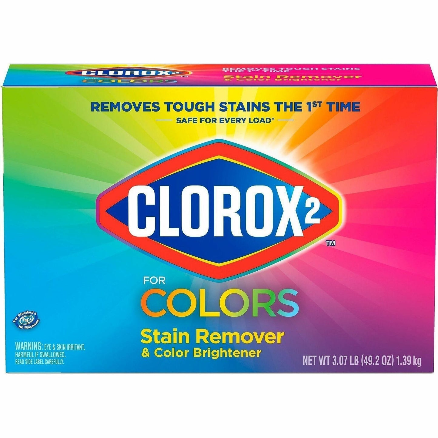 Clorox Colors Stain Remover and Color Brightener Powder, 49.20 oz (CLO03098)