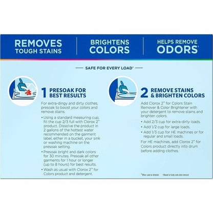 Clorox Colors Stain Remover and Color Brightener Powder, 49.20 oz (CLO03098)