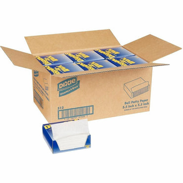 Dixie Dispens-a-Wax Laminated Patty Paper, White, 24/Carton (DXE512)