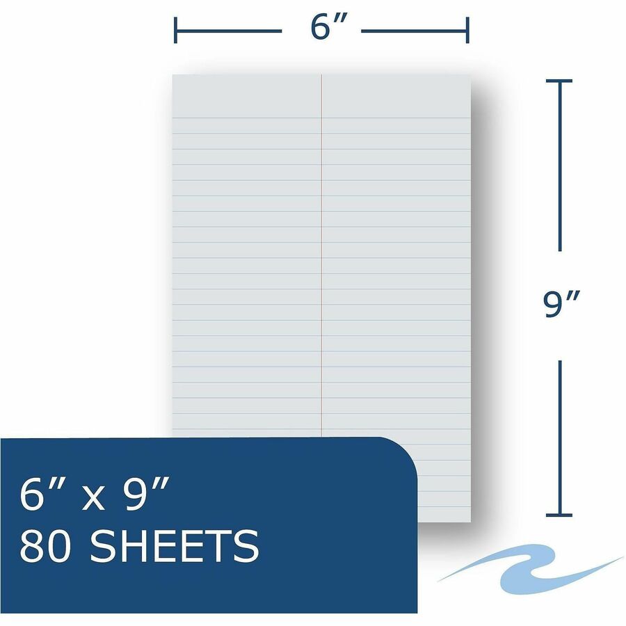 Roaring Spring EnviroShades Steno Notepad, White Cover, Gregg Rule, (80) Gray 6 x 9 Sheets, 4/Pack (ROA12274)