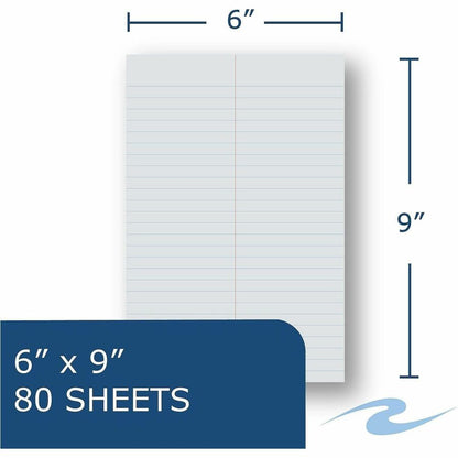 Roaring Spring EnviroShades Steno Notepad, White Cover, Gregg Rule, (80) Gray 6 x 9 Sheets, 4/Pack (ROA12274)
