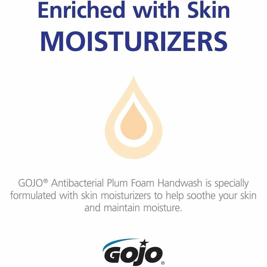 Gojo ADX-7 Dispenser Antibacterial Hand Soap Refill, Plum Scent, 23.67 fl oz (GOJ871204)