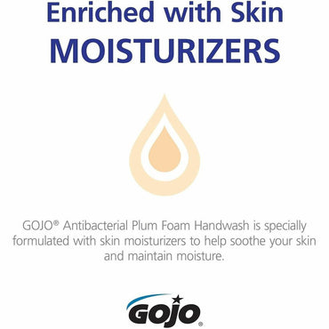 Gojo ADX-7 Dispenser Antibacterial Hand Soap Refill, Plum Scent, 23.67 fl oz (GOJ871204)