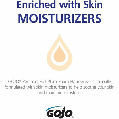 Gojo ADX-7 Dispenser Antibacterial Hand Soap Refill, Plum Scent, 23.67 fl oz (GOJ871204)