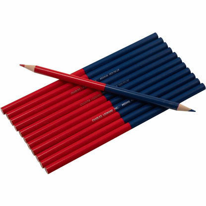 Charles Leonard Checking Pencils, Red, Blue Lead, 12/Box (LEO65045)