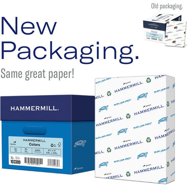 Hammermill Colors Recycled Copy Paper, Pink, Letter, 8 1/2" x 11", 24 lb Basis Weight (HAM104463)