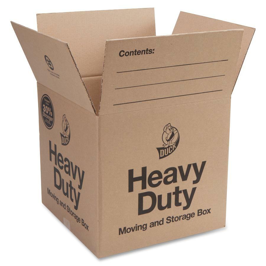 Duck Brand Double-wall Construction Heavy-duty Boxes, 16" x 15" x 16", 42 lb, Heavy Duty, Brown, 6/Pack (DUC280728PK)