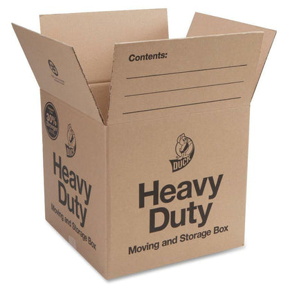 Duck Brand Double-wall Construction Heavy-duty Boxes, 16" x 15" x 16", 42 lb, Heavy Duty, Brown, 6/Pack (DUC280728PK)