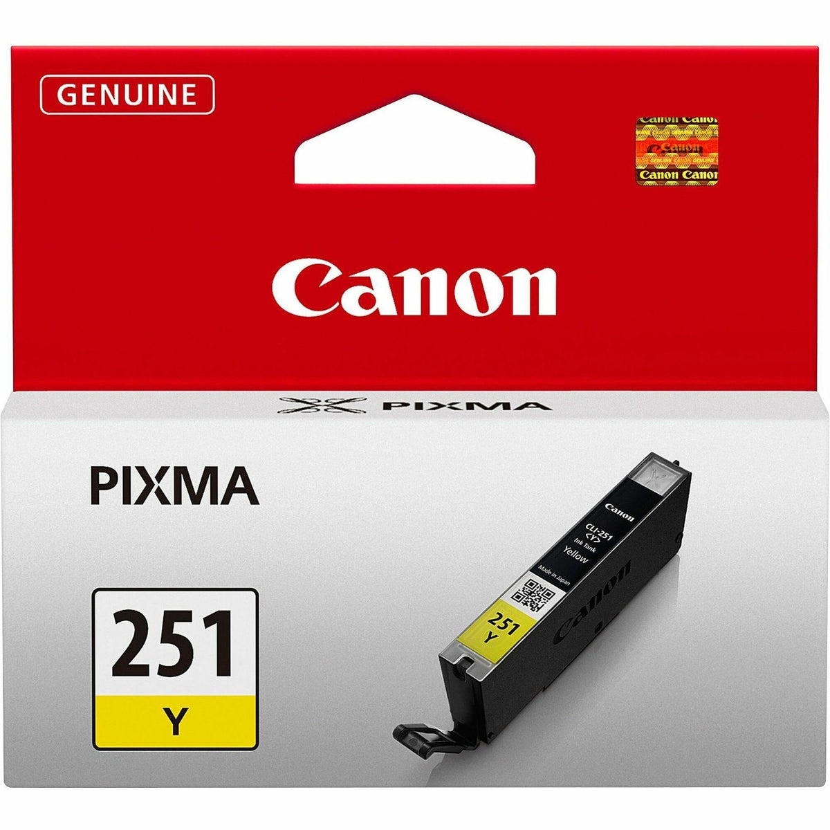 Canon CLI-251Y Original Inkjet Ink Cartridge, Yellow, Inkjet, Yellow (CNMCLI251Y)