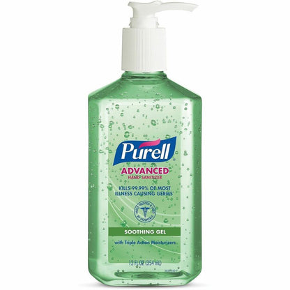 PURELL Hand Sanitizer Gel, 12 fl oz, Pump Bottle Dispenser, 12/Carton (GOJ363912CT)