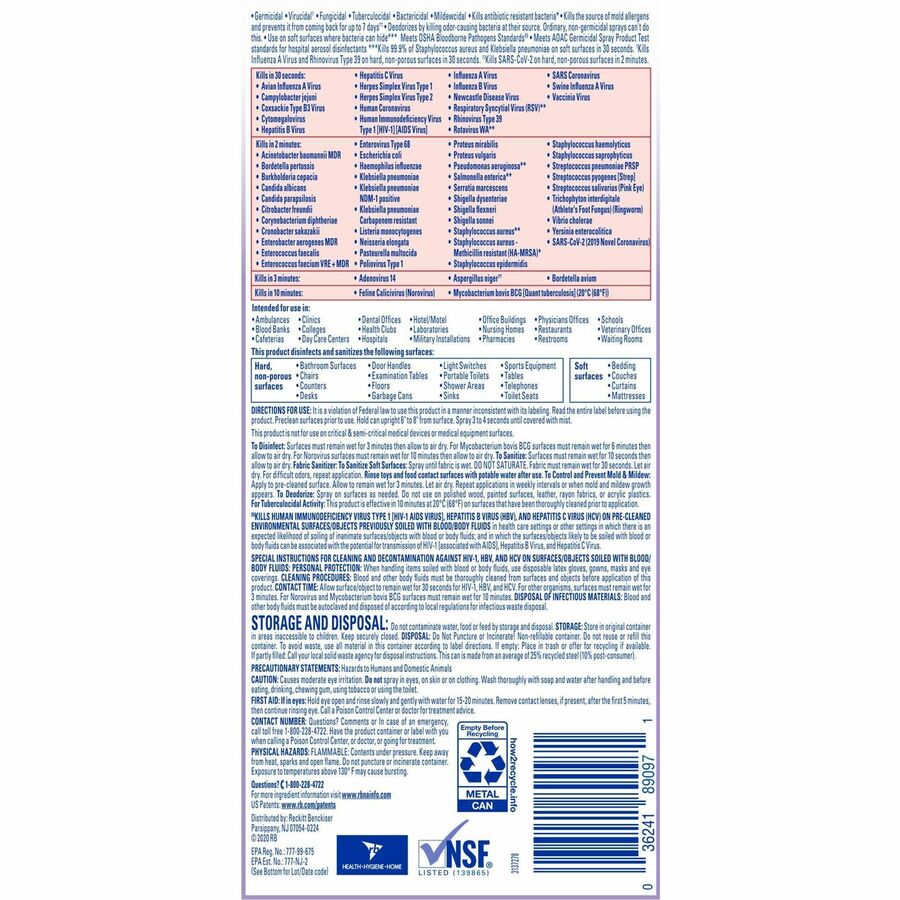 Professional Lysol Lavender Disinfectant Spray, 19 oz, Lavender Scent (RAC89097)