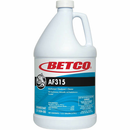 Betco AF315 Disinfectant Cleaner, 128 fl oz, 7 to 8 pH, Citrus Floral Scent (BET3150400)