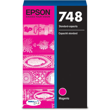 Epson DURABrite Pro 748 Original Standard Yield Inkjet Ink Cartridge, Magenta, 1500 Pages (EPST748320)