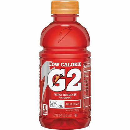 Gatorade Fruit Punch Low-Calorie Sports Drinks, 12 fl oz (355 mL), 24/Carton (QKR12202)