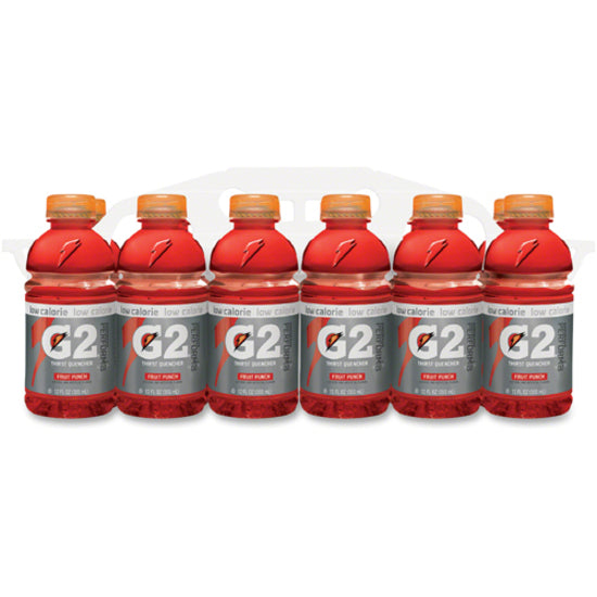 Gatorade Fruit Punch Low-Calorie Sports Drinks, 12 fl oz (355 mL), 24/Carton (QKR12202)