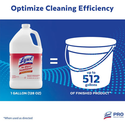 Professional Lysol No Rinse Sanitizer, Concentrate, 128 fl oz (RAC74389)