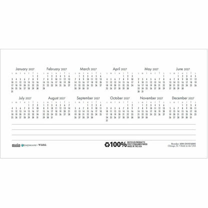 House of Doolittle Wildlife Photo Desk Top Tent Calendar, Julian Dates, 12 Month, January 2027 to December 2027, 4.5" x 8.5"  (HOD3689)
