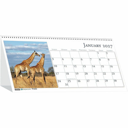 House of Doolittle Wildlife Photo Desk Top Tent Calendar, Julian Dates, 12 Month, January 2027 to December 2027, 4.5" x 8.5"  (HOD3689)